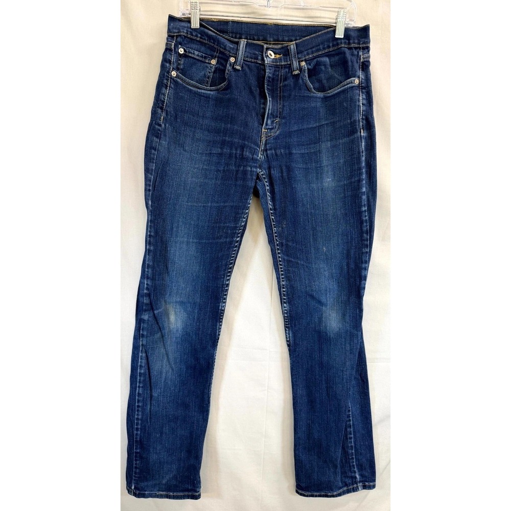 Levis 514 Straight Jeans Mens 31x30 Blue Denim Cotton Stretch Logo Medium Wash